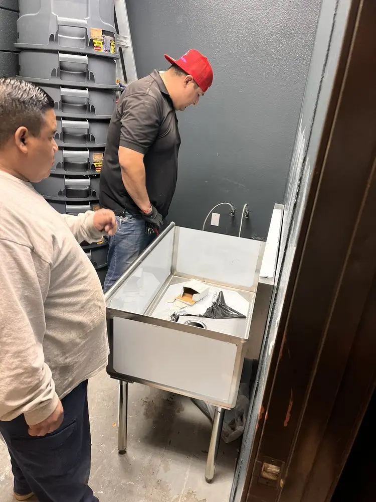 Commercial plumbing and sink installation in Daltons
