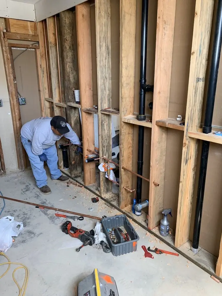 Commercial rough-in plumbing for Gas Line Repair in Daltons